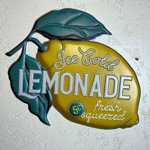 Metal Lemonade Sign